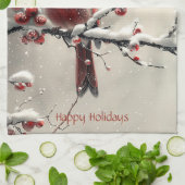 Weihnachten Roter Kardinal Küchentücher (Gefaltet)