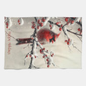 Weihnachten Roter Kardinal Küchentücher (Horizontal)