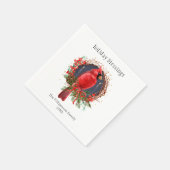 Weihnachten Roter Kardinal Weihnachten Solstice Bo Serviette (Ecke)