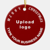 Weihnachten - Roter Kreislauf - Keramik Keramik Ornament (Vorne)