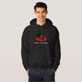 Weihnachten - Roter LKW-Baum für Winterurlaub Hoodie (Vorne ganz)