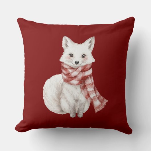 Weihnachten Roter Pfefferminz Fox und Hirsch Kissen (Vorderseite)