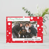 Weihnachten - Roter Schnee - Feiertag 5 Fotokarte (Stehend Vorderseite)