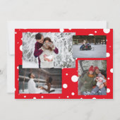 Weihnachten - Roter Schnee - Feiertag 5 Fotokarte (Rückseite)
