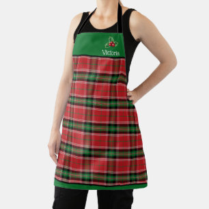 Weihnachten Roter Tartan Karierte Schürze