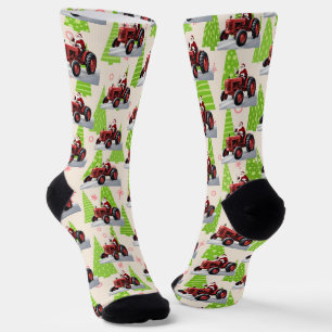 Weihnachten Roter Traktor Weihnachtsfest Socken