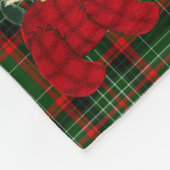 Weihnachten, Roter und Grüner Tartan Kariert, Scot Fleecedecke (Ecke)