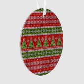 Weihnachten Roter Urlaub Elegant Ornament (Vorderseite)