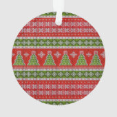 Weihnachten Roter Urlaub Elegant Ornament (Rückseite)