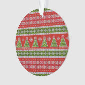 Weihnachten Roter Urlaub Elegant Ornament (Vorderseite)