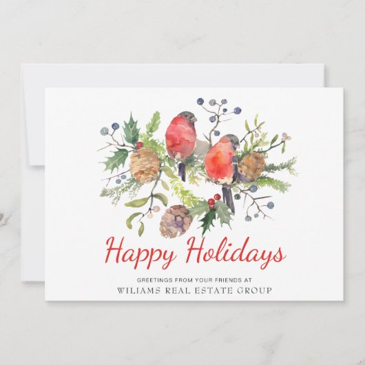 Weihnachten - Roter Vogel Corporate Gruß (Vorderseite)