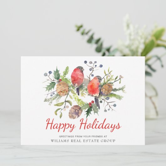 Weihnachten - Roter Vogel Corporate Gruß (Stehend Vorderseite)