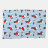 Weihnachten Roter Wein Festlicher Urlaub Geschirrtuch (Horizontal)