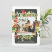 Weihnachten Roter Winter Folien Fotovorlage (Stehend Vorderseite)