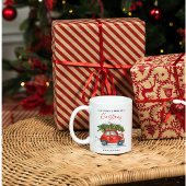 Weihnachten - Rotes Auto & Baum Kaffeetasse