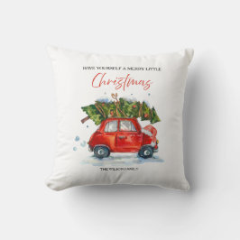 Weihnachten - Rotes Auto & Baum Kissen
