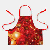 Weihnachten Rotes Glas Decor Baubles Schürze (Vorderseite)