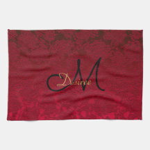 Weihnachten Rotes Gold Schwarzes Winter Monogramm