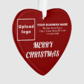 Weihnachten - Rotes Herz - Akrylorische Ornamente (Vorderseite)