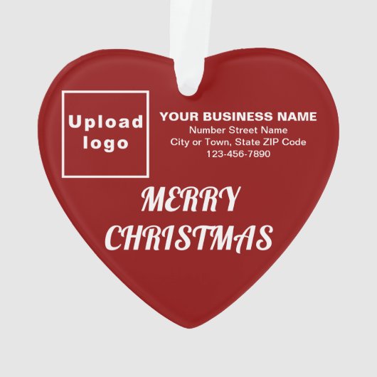 Weihnachten - Rotes Herz - Akrylorische Ornamente (Rückseite)