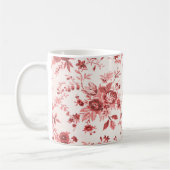 Weihnachten rotes schäbiges Toile Kaffeetasse (Links)