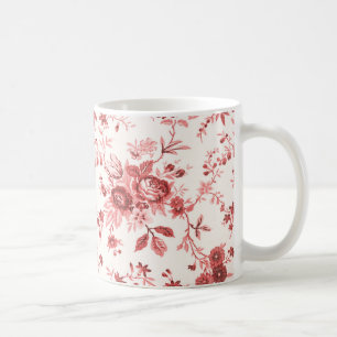 Weihnachten rotes schäbiges Toile Kaffeetasse