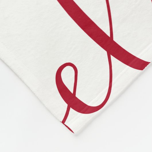 Weihnachten | rotes und weißes Weihnachtsskript Fleecedecke (Ecke)