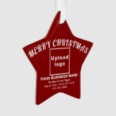 Weihnachten - Rotstern - Acrylschmuck Ornament (Vorderseite)