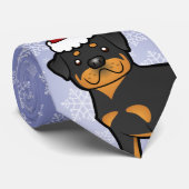 Weihnachten Rottweiler Krawatte (Gerollt)