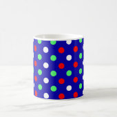 Weihnachten - Rotwein, Grün und Weiß Polka Dots Mu Kaffeetasse (Mittel)