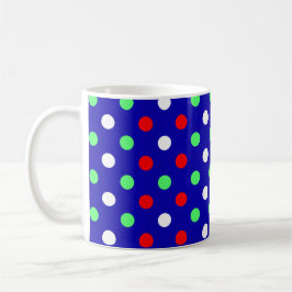 Weihnachten - Rotwein, Grün und Weiß Polka Dots Mu Kaffeetasse