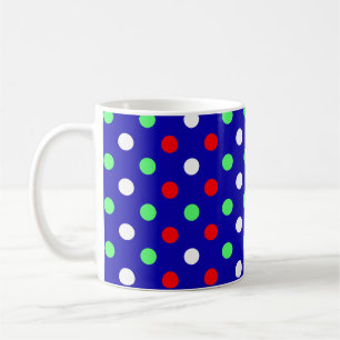 Weihnachten - Rotwein, Grün und Weiß Polka Dots Mu Kaffeetasse