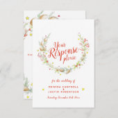 Weihnachten RSVP Karte (Vorne/Hinten)