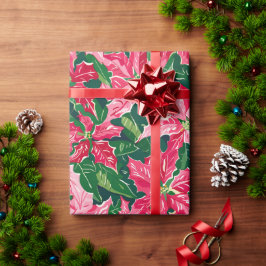 Weihnachten Ruby Rosa Weihnachtsstern N Blätter Mu Geschenkpapier