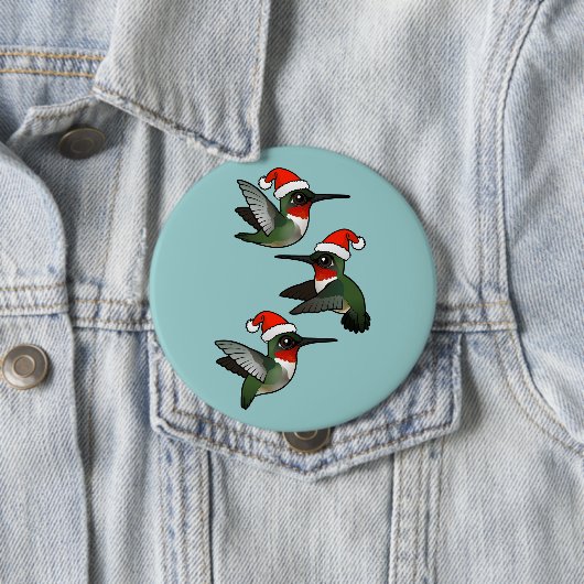 Weihnachten Ruby-throated Hummingbird Button (Beispiel)