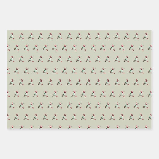 Weihnachten Ruby-throated Hummingbird Geschenkpapier Set (Vorderseite 3)