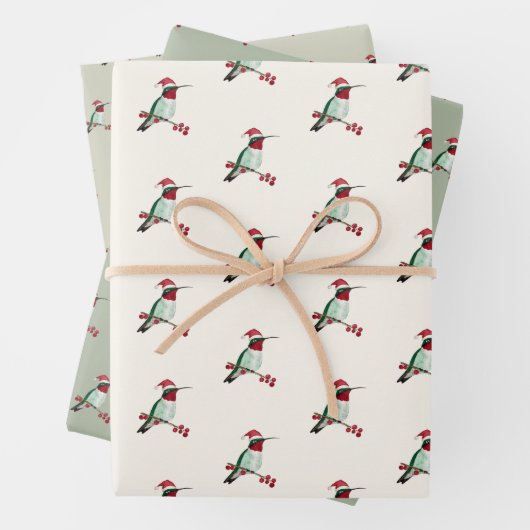 Weihnachten Ruby-throated Hummingbird Geschenkpapier Set (Beispiel)