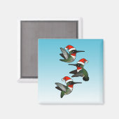 Weihnachten Ruby-throated Hummingbird Magnet (Vorderseite/Rückseite)