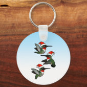 Weihnachten Ruby-throated Hummingbird Schlüsselanhänger (Rückseite)