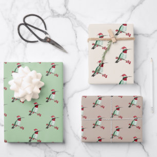 Weihnachten Ruby-throated Hummingbird Wrapping Pap Geschenkpapier Set