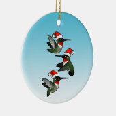 Weihnachten Ruby-throated Hummingbirds Keramik Ornament (Rechts)
