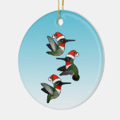 Weihnachten Ruby-throated Hummingbirds Keramik Ornament (Links)