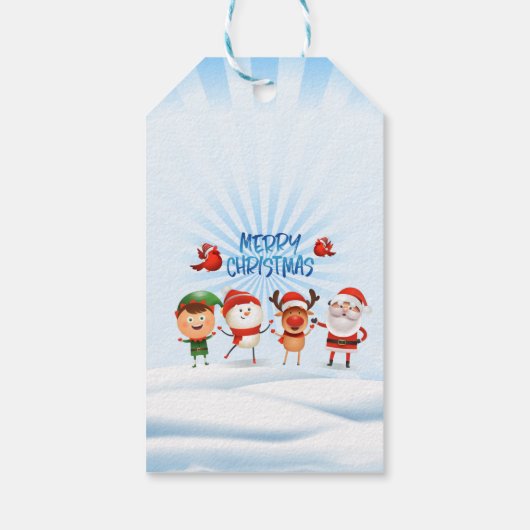 Weihnachten Rudolf Der Rentier und seine Freunde Geschenkanhänger (Rückseite)