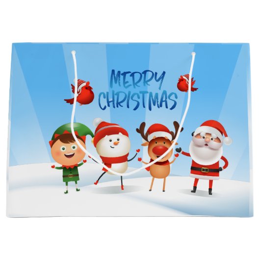 Weihnachten Rudolf Der Rentier und seine Freunde Große Geschenktüte (Vorderseite)