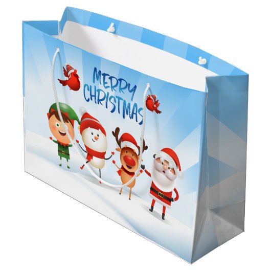 Weihnachten Rudolf Der Rentier und seine Freunde Große Geschenktüte (Rückseite Schrägansicht)