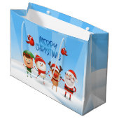 Weihnachten Rudolf Der Rentier und seine Freunde Große Geschenktüte (Vorderseite Schrägansicht)