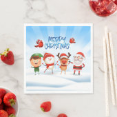 Weihnachten Rudolf Der Rentier und seine Freunde Serviette (Beispiel)