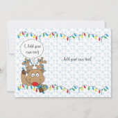 Weihnachten Rudolph 2sid/flat/card/& env 7"x5" (Vorderseite)