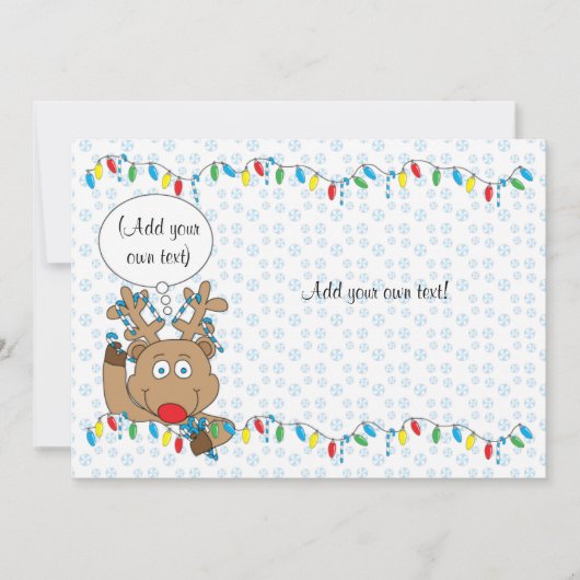 Weihnachten Rudolph 2sid/flat/card/& env 7"x5" (Vorderseite)