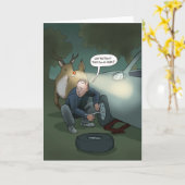 Weihnachten Rudolph Flat Tire Grußkarte Karte (Gelbe Blume)